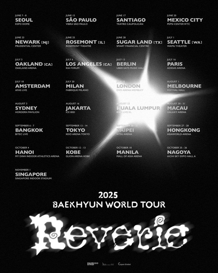 Baekhyun Reverie Tour Poster 2025